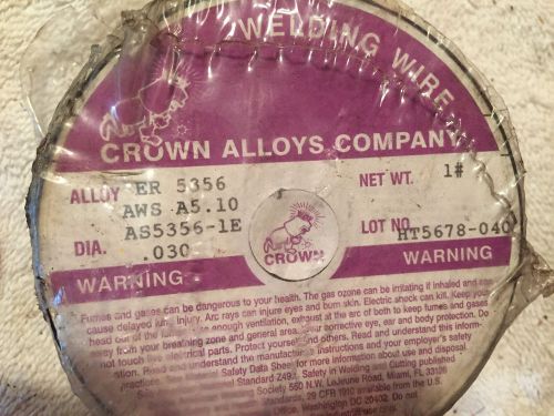 Crown Alloys Company  Alloy .30&#034; 1lb Aluminium MIG Welding Wire