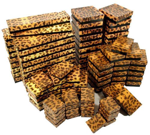 100 Assorted Leopard Print Cotton Filled Gift Boxes