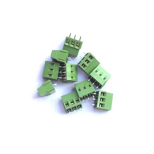 10 pcs 3 pin screw terminal block connector pitch 5mm 300v 10a for sale