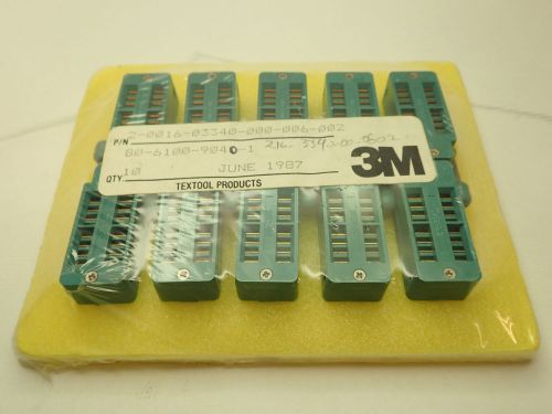 3m textool products 16 way std zif dip socket lots of 10 for sale