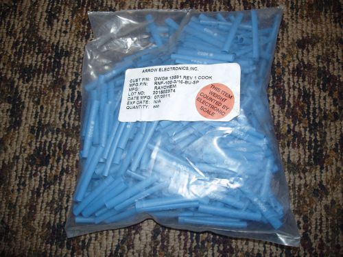 NEW (LOT OF 500) BLUE COOK HEAT SHRINK TUBES: 13591, 1/4 INCH X 2 INCH