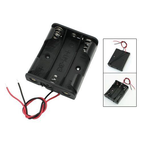 5pcs Plastic Battery Storage Case Box Holder For 3xAA 4.5V with wire lead
