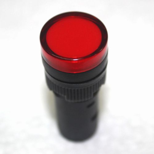 Ac 220v 16mm hole red led pilot dash light ad16-16c 20ma max current for sale