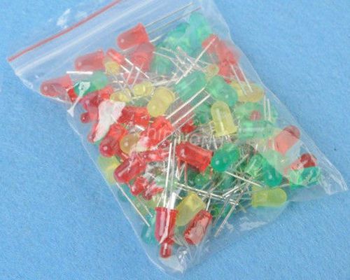 100PCS Light Emitting Diode LED 5mm 3mm Red Green Yellow Color LED