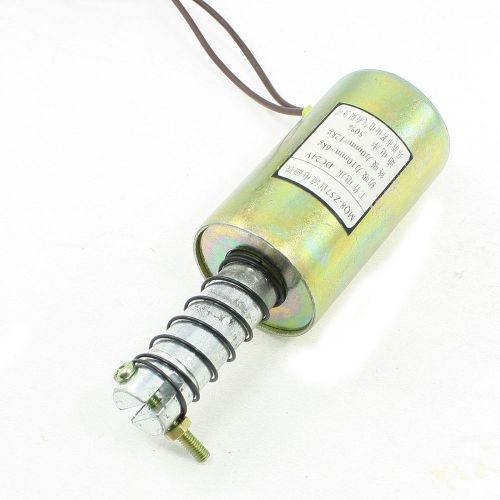 Dc 24v 10mm 6kg solenoid electromagnet w silver tone spring plunger mq8-z57 for sale