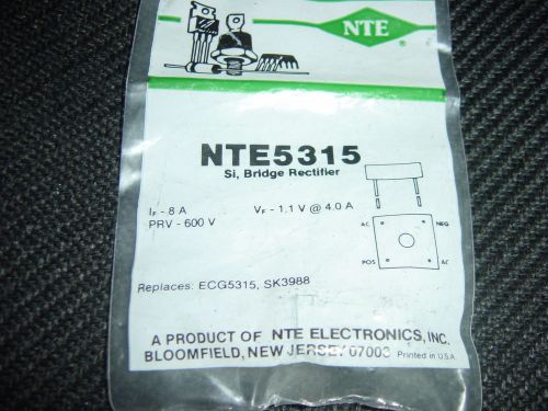 NEW NTE5315 600V 8A BRIDGE RECTIFIER ECG5315