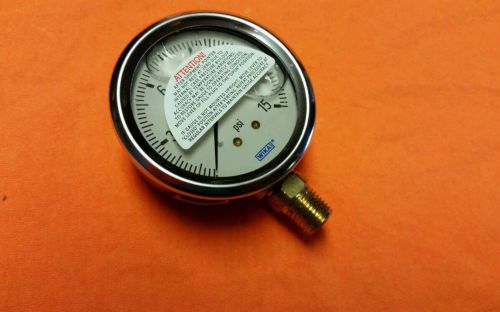 Pressure gauge liquid filled 1/4&#034; npt wika  new for sale