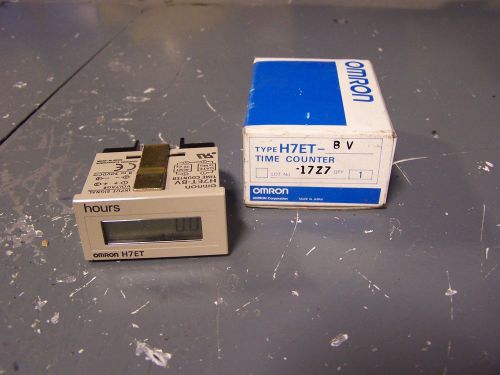 NEW OMRON H7ET-BV SELF POWERED 7 DIGIT PANEL MOUNT TIME COUNTER 5-30 VDC
