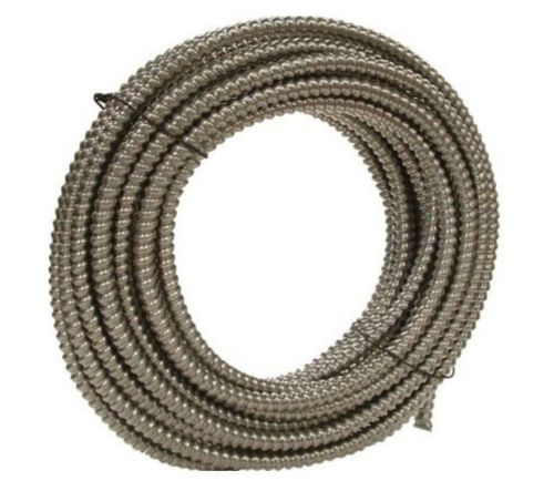 New 100&#039; southwire metal flex flexible 3/8&#034; conduit .375&#034; electrical wire tubing for sale