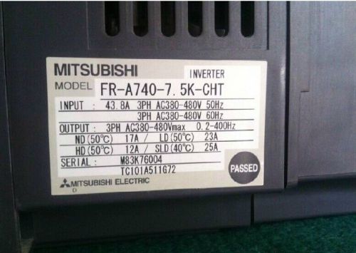 1PCS USED Mitsubishi Inverter FR-A740-7.5K-CHT 380V-7.5KW tested