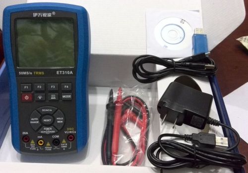 Handheld 10MHz 50MSa/s Oscilloscope Scopemeter &amp; True RMS Multimeter 2in1 USB