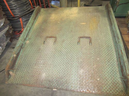 10,000 lb steel dock board  dock plate with lifting loops, 72 in wide 84 in long for sale