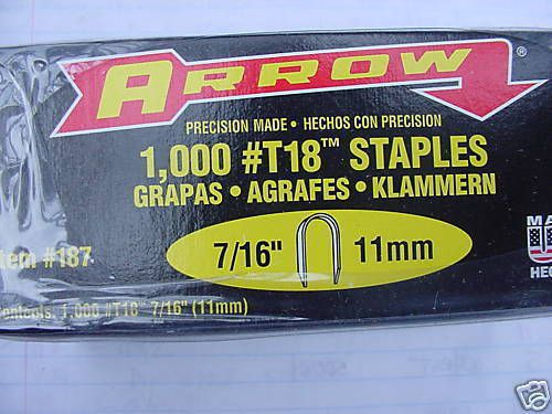 Arrow type t 18 staples 5,000 for sale