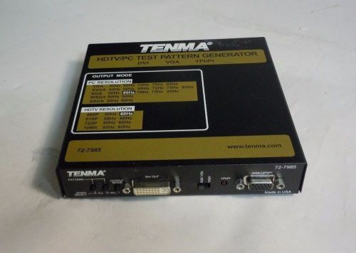 Tenma 72-7985 HDTV + PC Test Pattern Generator DVI, VGA, and Component Video