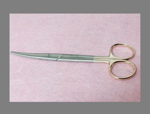 T/c dissecting scissor,6 1/2 &#034;(17 cm) curved, carb-n-sert, round pattern german ss for sale