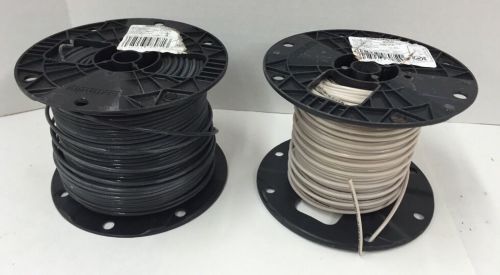 12 Awg Solid Black &amp; White THHN Wire 600 Volt Made In The USA 650 Ft on 2 Spools