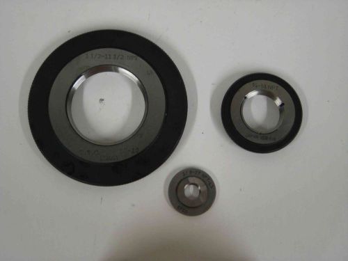 Npt thread ring gages lot of 3..1/8-27npt, 3/4-14npt, 1-1/2-11-1/2npt (249) for sale