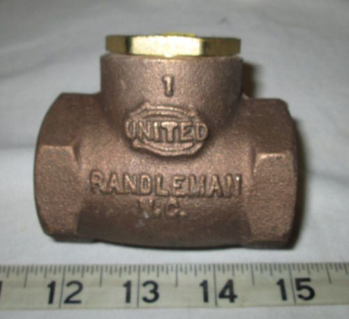 United randleman 1&#034; brass swing check valve 125 wsp/200 wog for sale