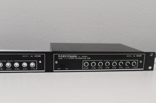 Ramko Research XL Series Dual 1 x 4 Audio Distribution Amp 4S/8M