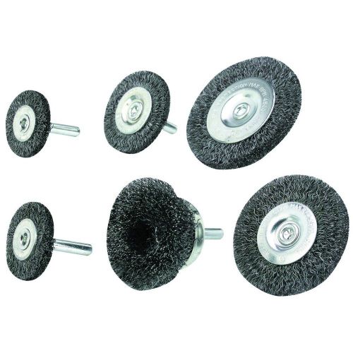 6 Piece Wire Wheel and Cup Brush Set to clean virtually any surface!