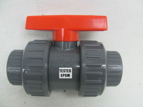 Colonial valve v10101n - valve, 1&#034; pvc, true-union ball valve w/ epdm seal for sale