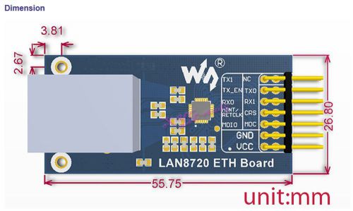 LAN8720 ETH Board 10/100 Ethernet Physical Layer Transceiver PHY LAN8720 Module