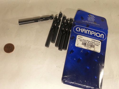 Champion 1705-5/16 &#039;Stub&#039; Heavy Duty Screw Machine Drill Bit pack of 6