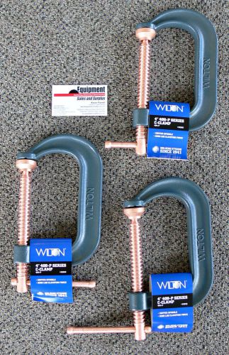 Wilton 4&#034; spark-duty drop forged c-clamps ~ model 404-p (three clamps!) for sale