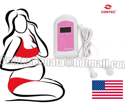 Hot! lcd screen fetal doppler monitor.prenatal fhr with free gel.contec usa sell for sale