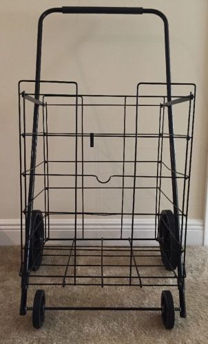 Shopping cart easy fast folding black for sale