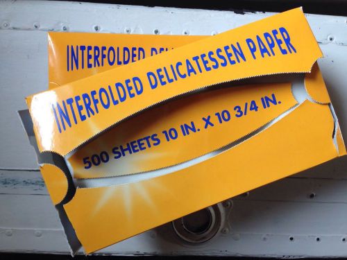 Interfolded Wax Deli Sheets 10&#034; X 10 3/4&#034; 500/box 1 3/4 Box