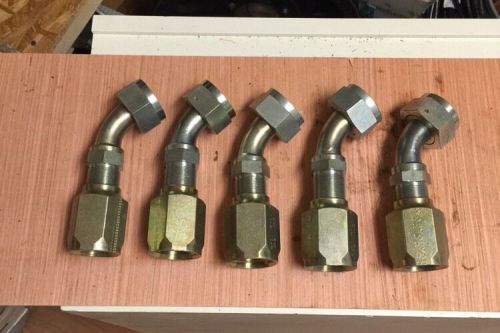 5-pack Hydraulic Fittings 45 L Bows R2 New