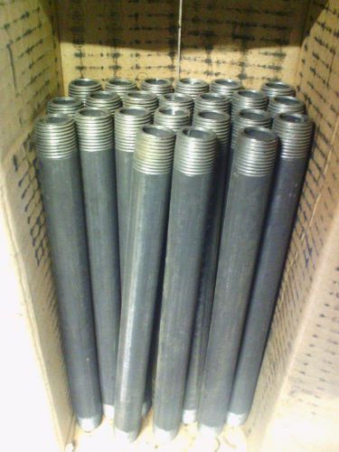 Matco Norca ZNB028 Steel Pipe Nipples 3/8&#034; x 8&#034; Black, Lot of 23