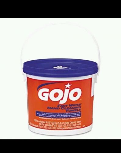 Gojo fast wipes hand cleaning towels bucket - 6298 for sale