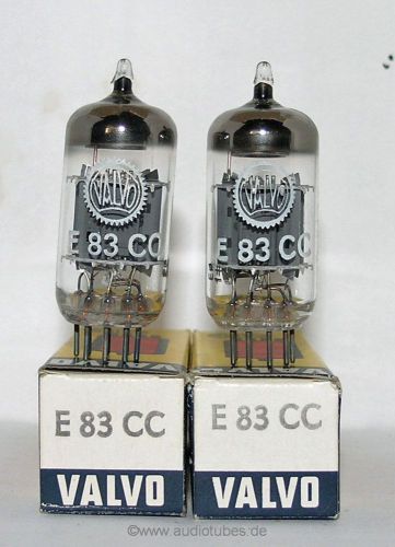 2 new tubes Valvo Siemens  E83CC = ECC803s 12AX7  (507022)