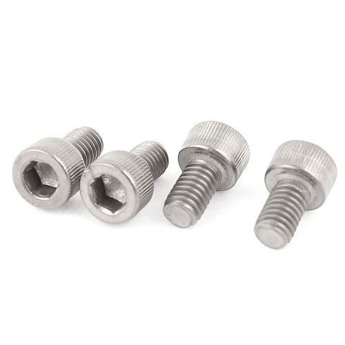 M6x10mm 1mm pitch stainless steel hex head socket cap screws 4pcs for sale
