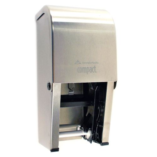 Georgia-pacific compact stainless steel toilet tissue dispenser 56782 for sale