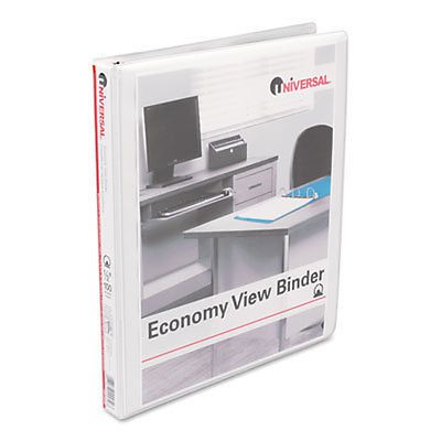 Economy round ring view binder, 1/2&#034; capacity, white, 6/pack 20952pk for sale