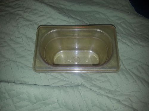 Rubbermaid Ninth Size Amber Pans 4 inch deep