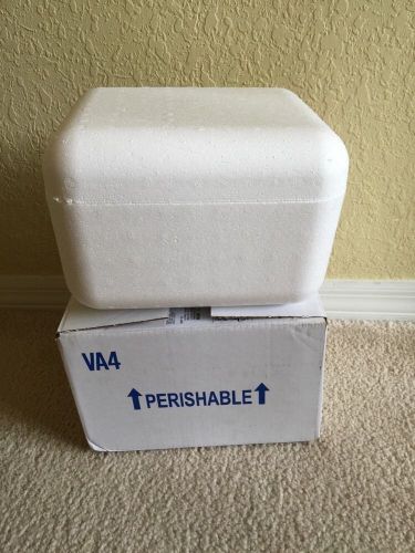 INSULATED SHIPPING BOX Styrofoam Foam Cooler Cold 11x9x7.5 + 2 KOOLIT FREEZ PAKS