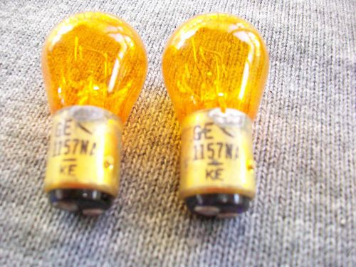 Vintage GE Amber Light Bulbs 1157NA . 12 volt. Dual Filament. KE