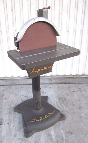 Nice! rankin bros apex 16&#034; pedestal disc grinder / sander - #16-d for sale