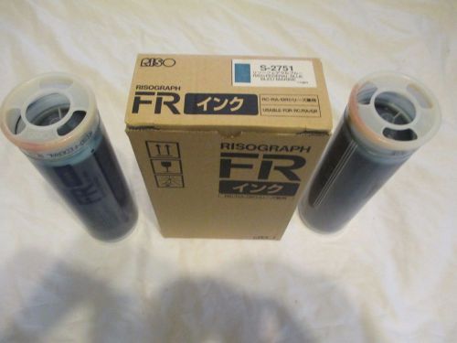 2 Riso S-2751 Federal Blue Ink OEM Risograph FR Usable for RC RA GR