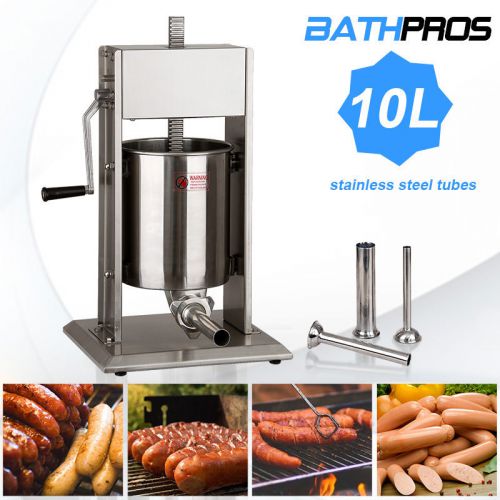 10 Liter Stainless Steel Commercial Meat Sausage Stuffer SF10L Press Dual Speed