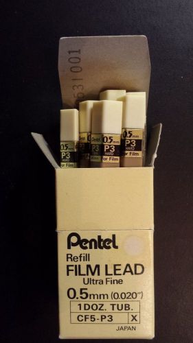 10 pentel .5mm p3 film lead refill tubes, cf5-p3 for sale