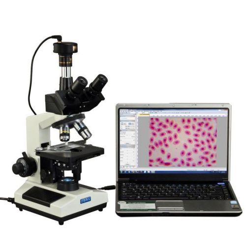 Omax led phase contrast 40x-2500x trinocular compound microscope+9mp camera for sale