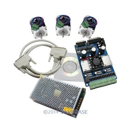 3 axis cnc router stepper motor driver kit 2.8a nema 23 56x56x57mm motor 24v psu for sale