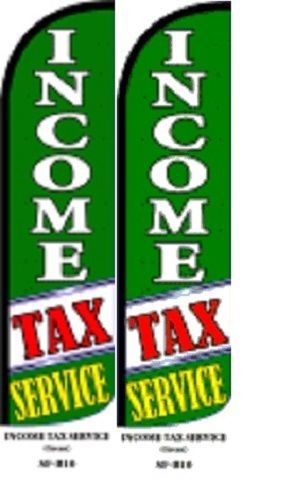 Income Tax Service  Windless 38 x 138 in Polyester Swooper Flag pk of 2