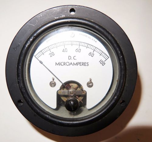 Simpson DC Micro-Ampere Meter, 0-100µA, Panel, sourced by Western Electric