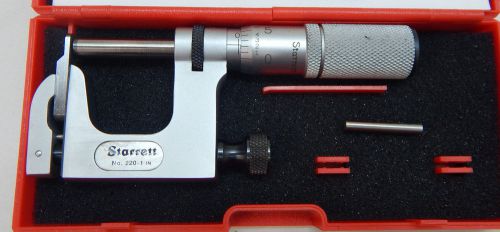 Starrett anvil / pin micrometer no. 220 machinist toolmaker tools inspection for sale